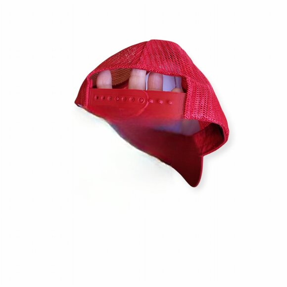 Bass Pro Red Trucker Hat Snapback Adjustable Fishing Outdoor Mesh One Size - Picture 4 of 5